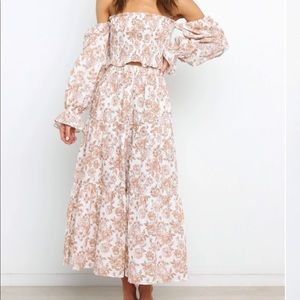 Tan Floral Gabriella Skirt & Top, Petal & Pup, Size 6